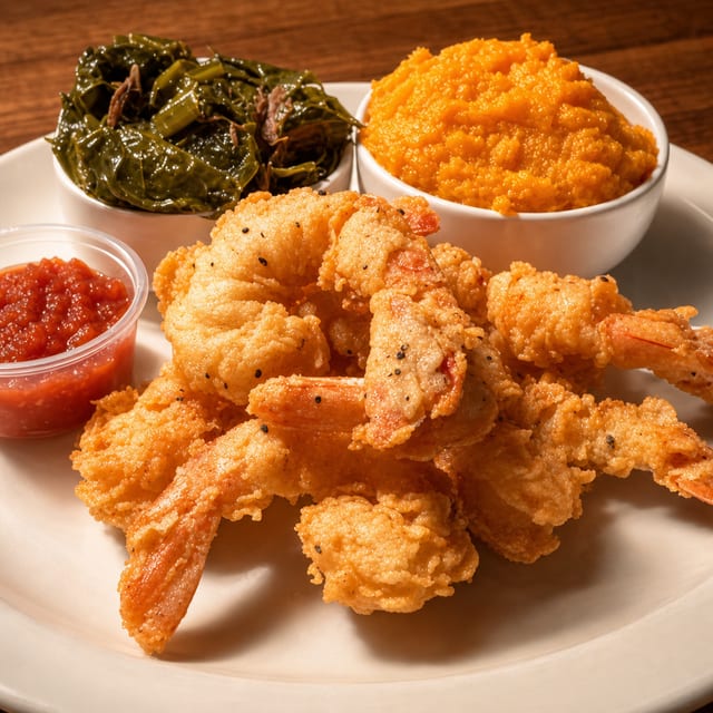 Wild Caught Domestic Shrimp.