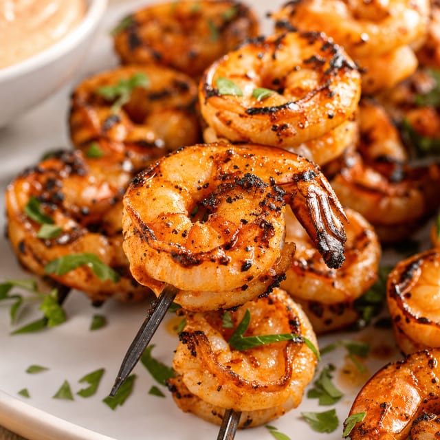 Blackened Shrimp & Fried Green Tomato Stack.